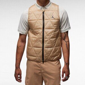 Nike Jordan Sport Full Zip Golf Gilet Vest Beige FB3265-200 Men’s Size L